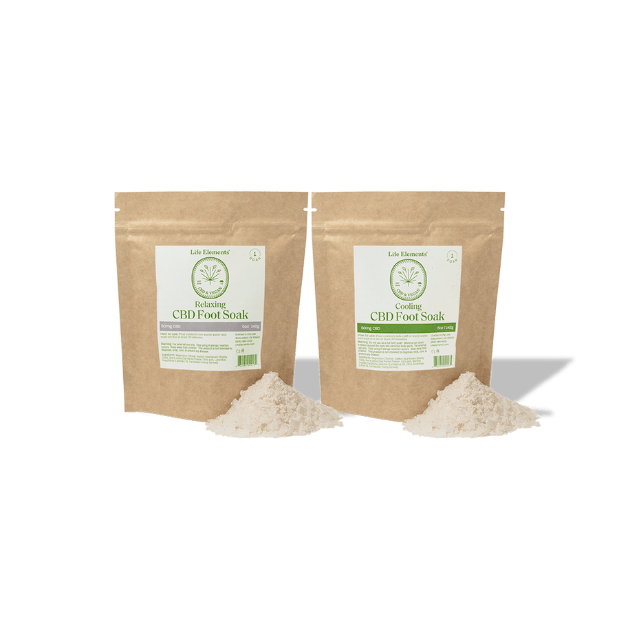 Magnesium and CBD Foot Soak For Pain Relief | CBD Foot Bath | Life Elements - Cooling CBD Foot Soak