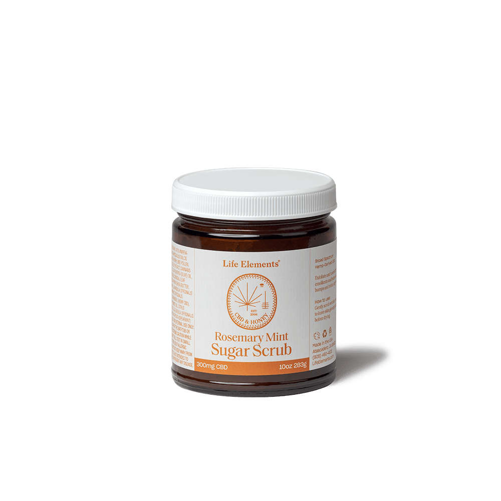 CBD Sugar Scrub 10 oz - Life Elements